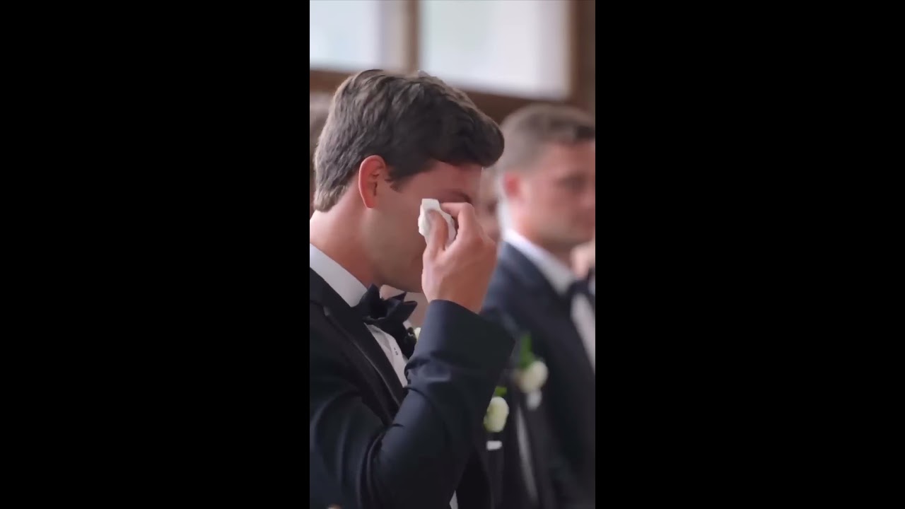 A Groom S Precious First Look At The Bride Wedding Weddingshorts
