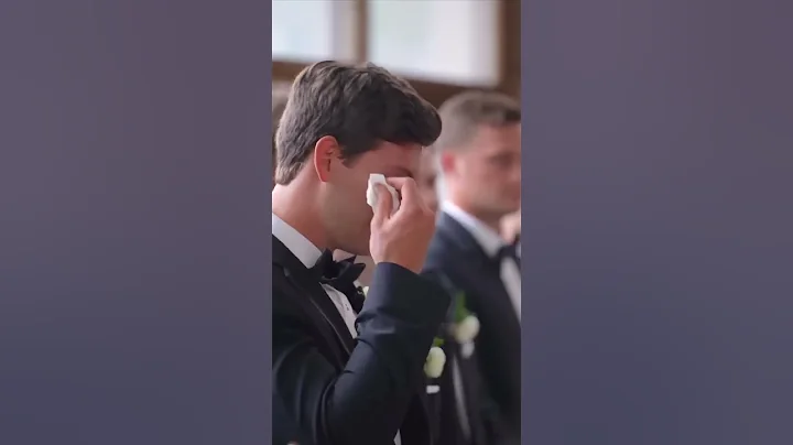 A Groom’s Precious First Look At The Bride #wedding #weddingshorts
