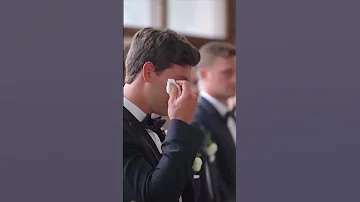 A Groom S Precious First Look At The Bride Wedding Weddingshorts 