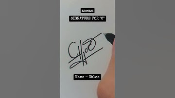 Signature for C | Chloe | SBtellME Calligraphy and Handwriting #shorts #signature #calligraphy