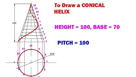 How to Draw Conical Helix
