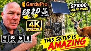 gardero e8 2 0 pro wi fi trail camera  4k & sp1000 solar panel this setup is amazing