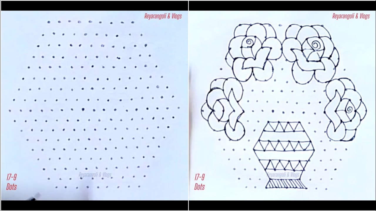 17-9 Dots today's new trending pongal special muggu🪷Kanuma special muggulu🪷Easyrangoli 