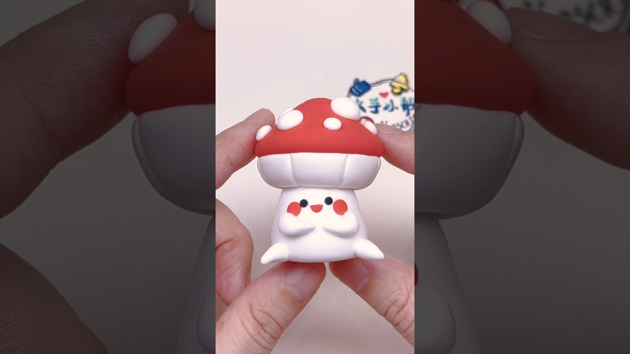 Baby Mushroom 🍄 #clay #clayart #mushroom #shorts