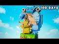 I Spent 100 DAYS in ONE BLOCK Minecraft Pokémon Against my Rival! (Duos Cobblemon)