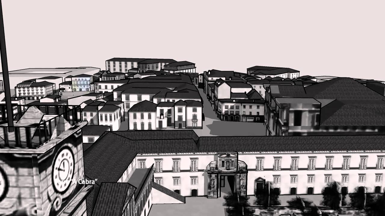 Recriação Virtual da Alta de Coimbra pré-1942