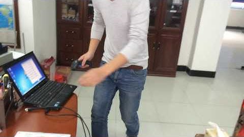 XB 2055  laser barcode scanner test video