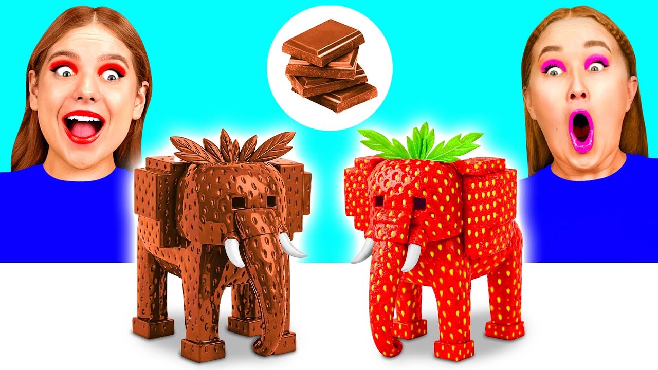 Tantangan Makanan Asli vs Makanan Cokelat | Situasi Dapur Gila oleh BooGaGa