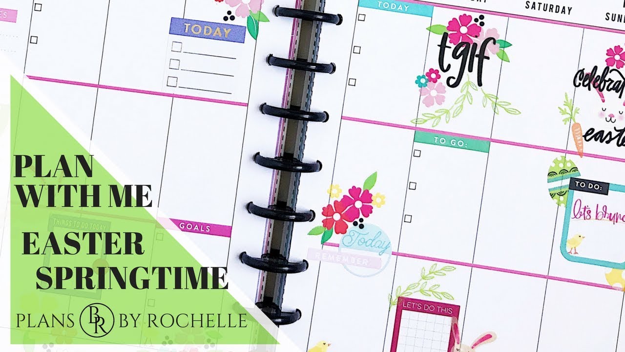 Plan with Me: Easter Springtime | Plans by Rochelle - YouTube