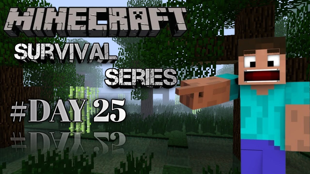 Minecraft 100 Days Survival Series - Day 25: Slime Battle & First Slimeball! 🎯