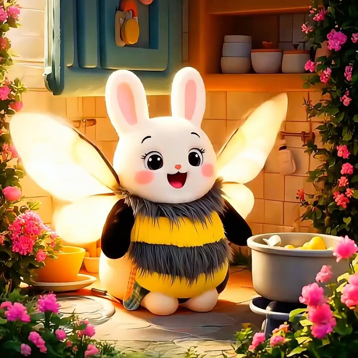 可愛的兔兔變身成蜜蜂啦!Bunny Bee Transformation!ウサギがハチに大変身!#shorts #可愛兔兔 #蜜蜂變身 #兔兔 ...
