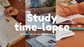 Study time-lapse: a compilation of study with me videos