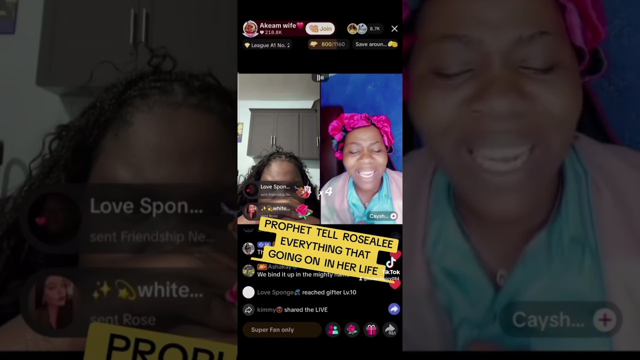 PROPHET  TELL  ROSEALEEE VERYTHING THAT GOING ON  IN HER LIFE ROSEALEEE  START CRYIN