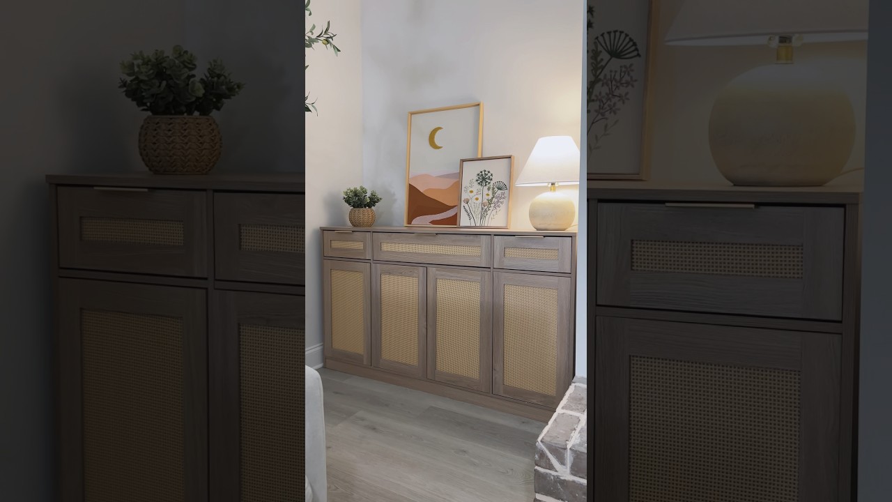 Amazon Finds | TIQLAB 55" Rattan Sideboard Cabinet 