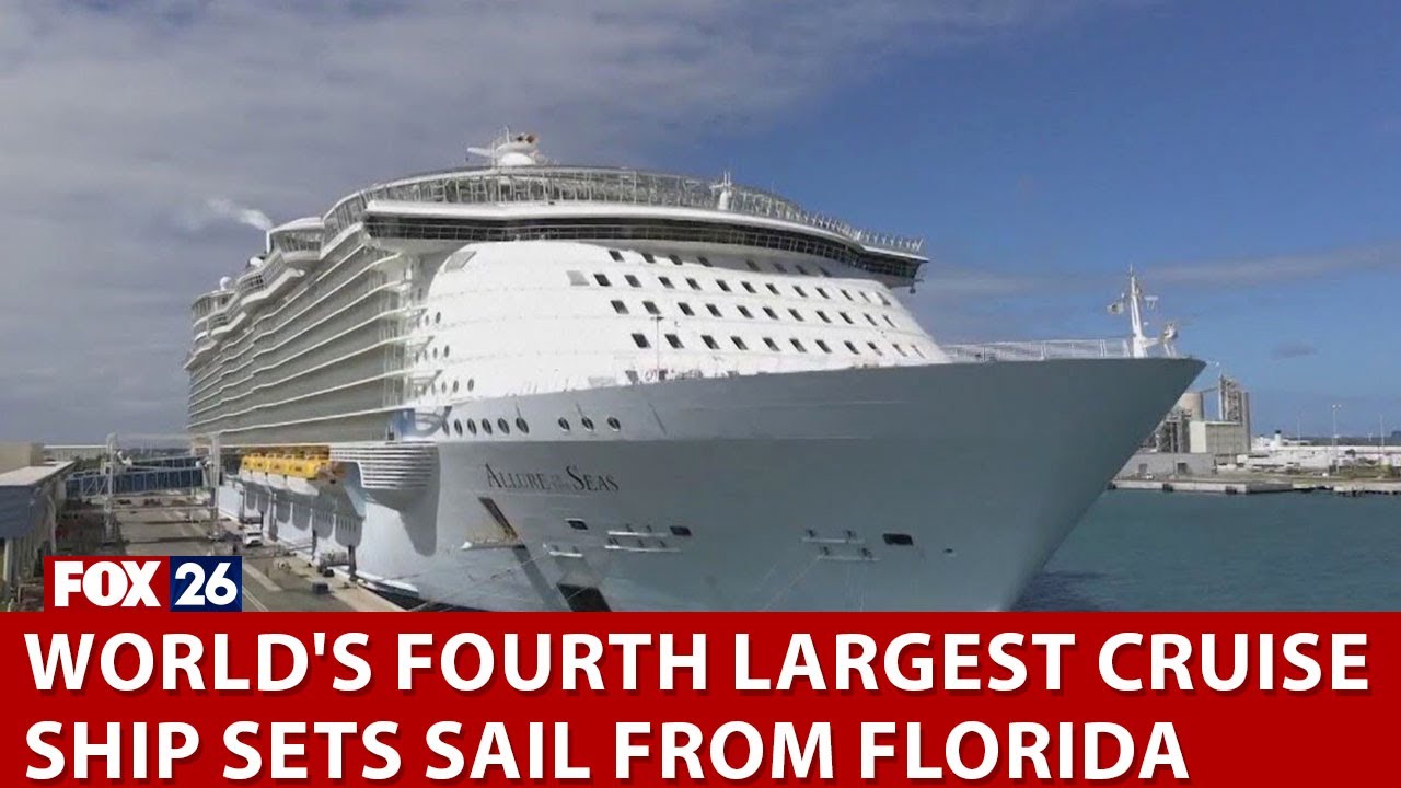 World's fourth largest cruise ship sets sail from Florida - YouTube