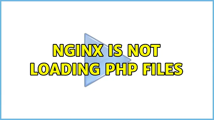 NGINX is not loading PHP files