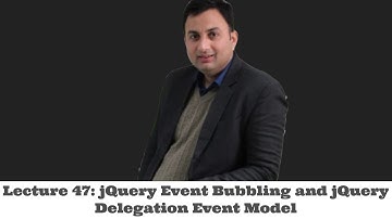 Lecture 47-jQuery Event Bubbling and jQuery Delegation Event Model