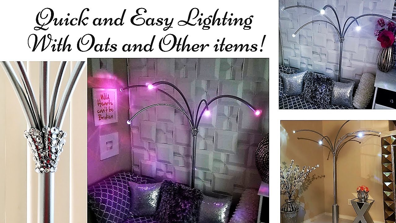 Diy Quick And Easy Floor Lamp Using Oats And Other Home Items