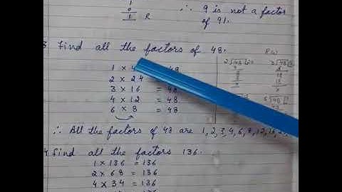 Class IV (Mathematics) Chapter No. 6  "Factors and Multiples"(Part 1) Attachment in description box)