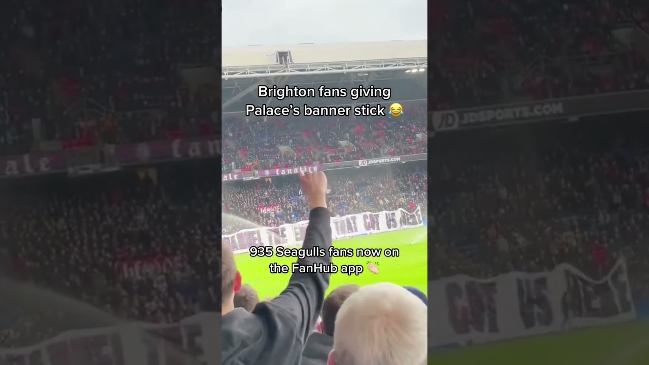 Brighton fans giving it the big one 😂 