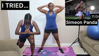 Trying Simeon Panda 10 MINUTE FAT BURN WORKOUT | NO EQUIPMENT