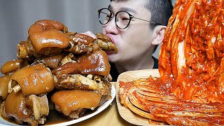 애주가들을 위한 메뉴! 간장족발과 엄니표 김치 요리 먹방! Jokbal, Pigs' Feet & Kimchi ASMR MUKBANG