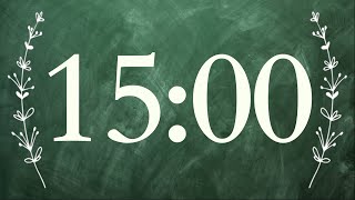 15 Minute Cute Green Chalkboard Timer (Silent)