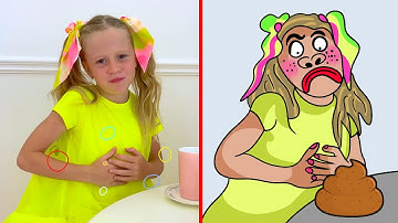 Nastya is learning the rules of behavior when visiting a friend | funny drawing meme 😂 part 241