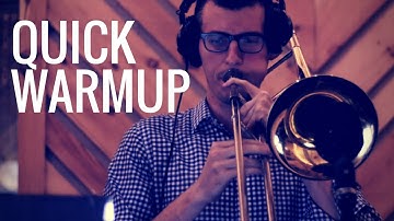 how to do a quick trombone warmup / jazz trombone warmup playalong with Nick Finzer