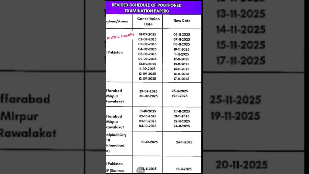 Aiou revised schudle spring 2025 l aiou postpone paper l aiou paper canncel l the aiou