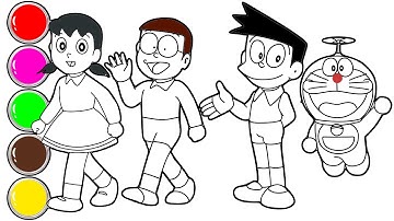 Draw Doraemon Anime Characters in Minutes! Doraemon, Nobita, Shizuka, Suneo