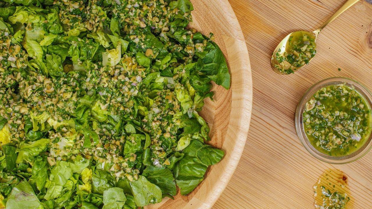 Salad With Green Olive Dressing | Rachael Ray Show