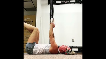 Dead bug pallof press with band