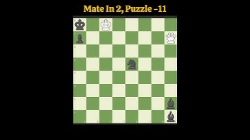 Mate In 2, Chess Puzzle -11 #chess #checkmate #chessgame #shorts