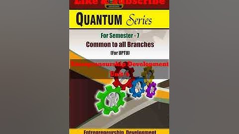 Entrepreneurship Development Unit-2(Quantum Series) Long Type Questions #trending #studymaterial #Yt