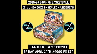 2025-26 Bowman Basketball 1 Jumbo Case Player Break Friday 4/24 @ 10:00 PM EST