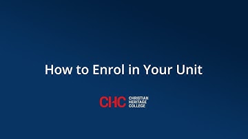 How to Enrol in Your Unit