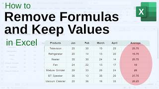 How To Remove Formulas And Keep Values Only In Excel Sheet