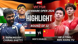 Satwiksairaj RANKIREDDY / Chirag SHETTY (IND) vs HE Ji Ting / REN Xiang Yu (CHN) | Highlight - R32