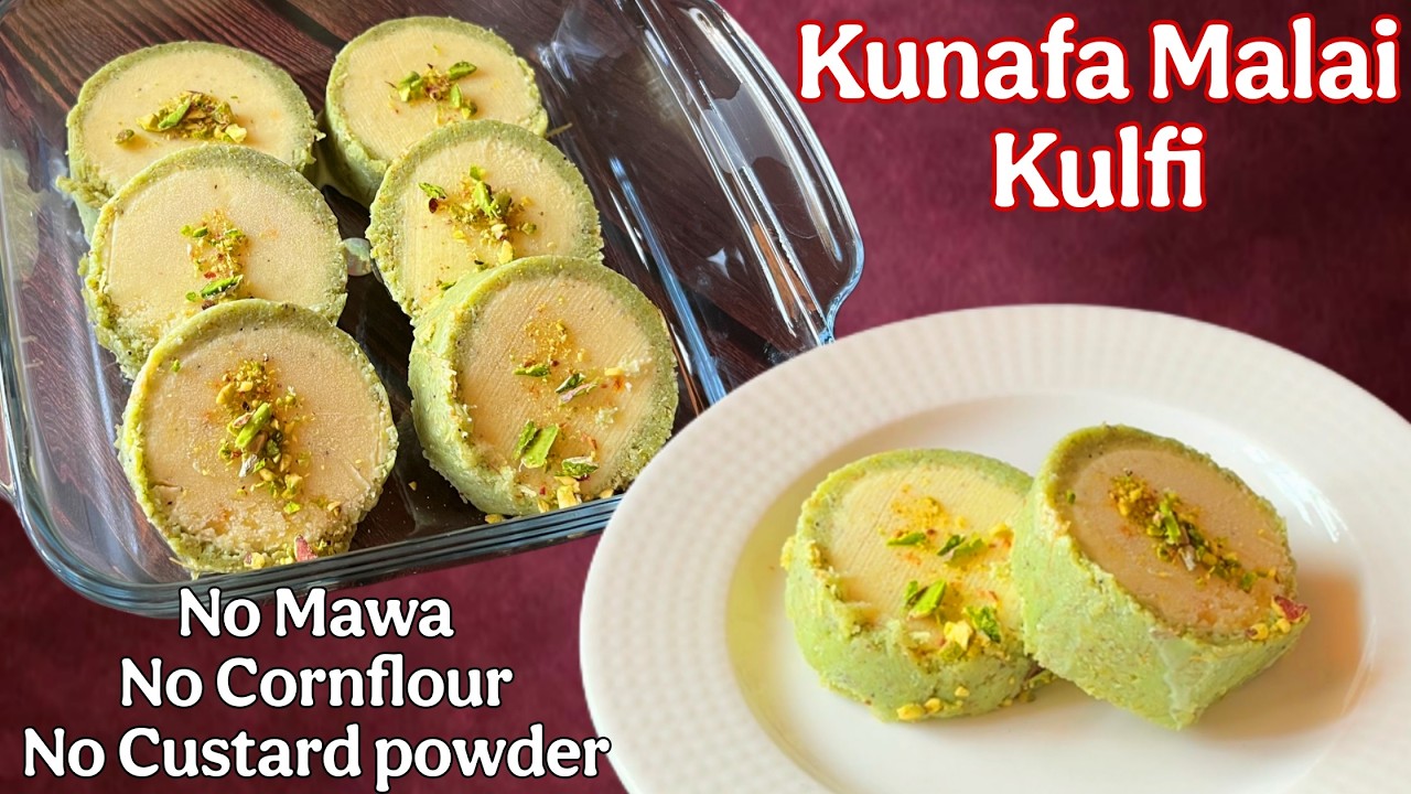 Kunafa Malai Kulfi | Easy Dessert Recipe | Unique Malai Kulfi Without Cornflour and Custard powder