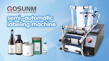 How to use semi-automatic round bottle labeling machine | Protable label applicator