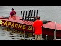 One of a Kind Antique Race Boats (in a no wake zone)