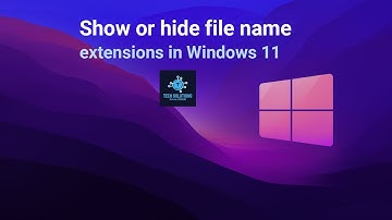 Show Or Hide File Name Extensions Windows 11