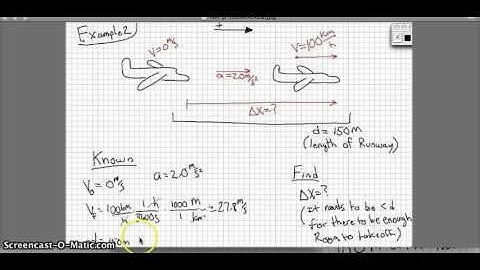 Horizontal kinematics - example 2 - physics