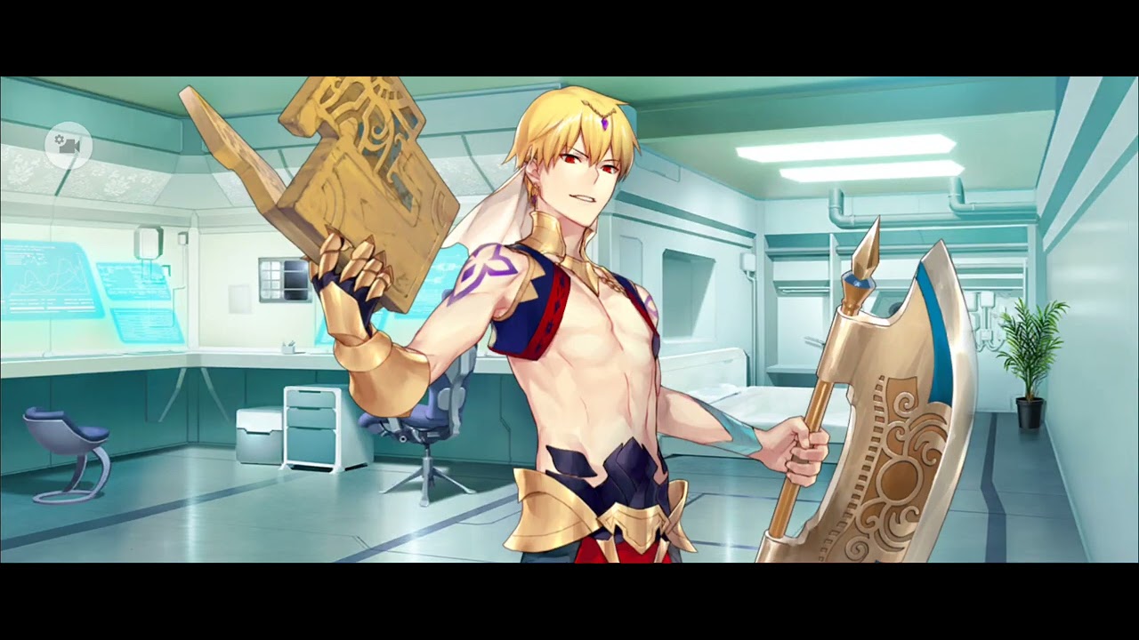 FGO】ギルガメッシュ（キャスター）《マイルーム》召喚。 - YouTube