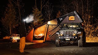 Ep. 5: Winter Camping Begins with Skycamp Annex Plus [iKamper Skycamp 3.0, Truck Camping]