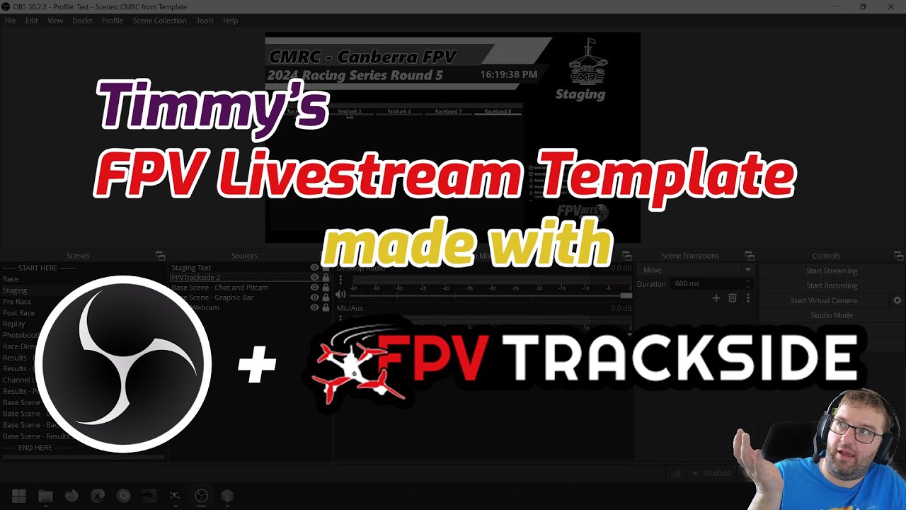 Создайте полноценную прямую трансляцию гонок FPV с помощью этого БЕСПЛАТНОГО шаблона