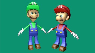 3D Mario and Luigi characters I’m modeling with Cinema 4D