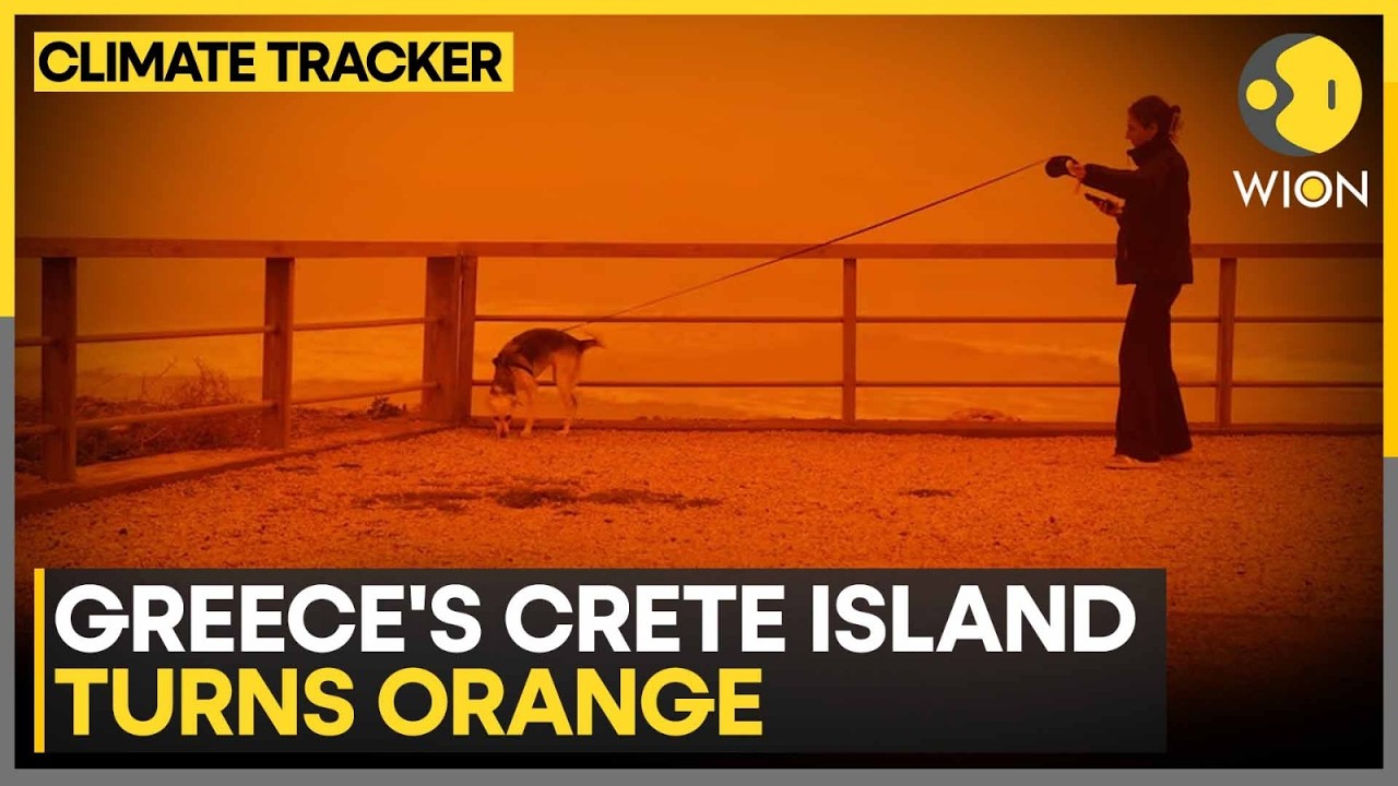 Greece: Crete Island Sky Engulfed in Orange Haze | WION Climate Tracker
