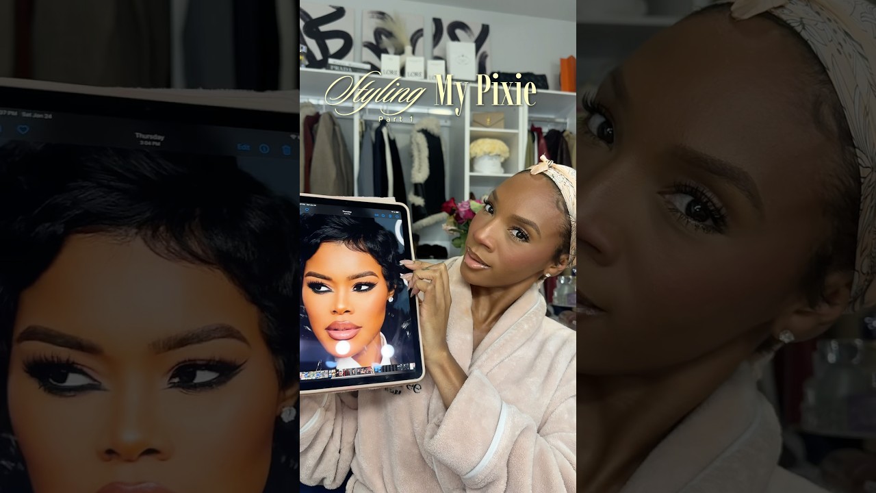 Recreating Teyana Taylor ICONIC Pixie cut 😍 #grwm #teyanataylor #pixiehaircut #pixiecut #hair
